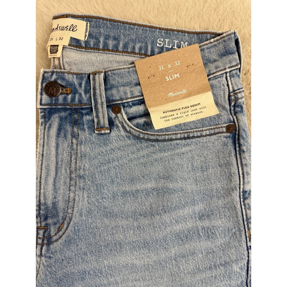 NWT Madewell Authentic Flex Denim Slim 31 x 32